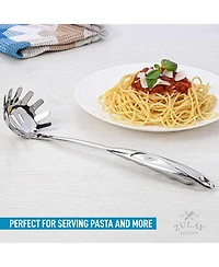 Zulay Kitchen Premium Stainless Steel Spaghetti Spoon - 12 Pasta Server