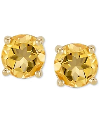 Birthstone Stud Earrings 14k Gold or White
