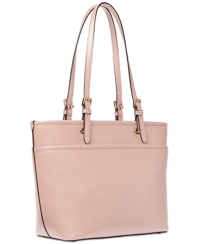 Michael Kors Medium Leather Top Zip Pocket Tote