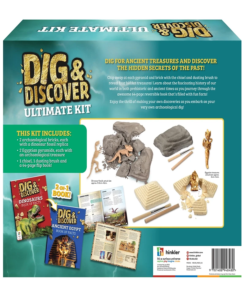 Dig Discover Ultimate Kit Diy Science and Geology for Kids, Dinosaurs Ancient Egypt