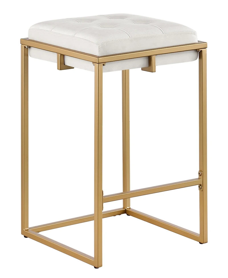 Coaster Home Furnishings Nadia 2-Piece Square Metal Padded Seat Counter Height Stool Set
