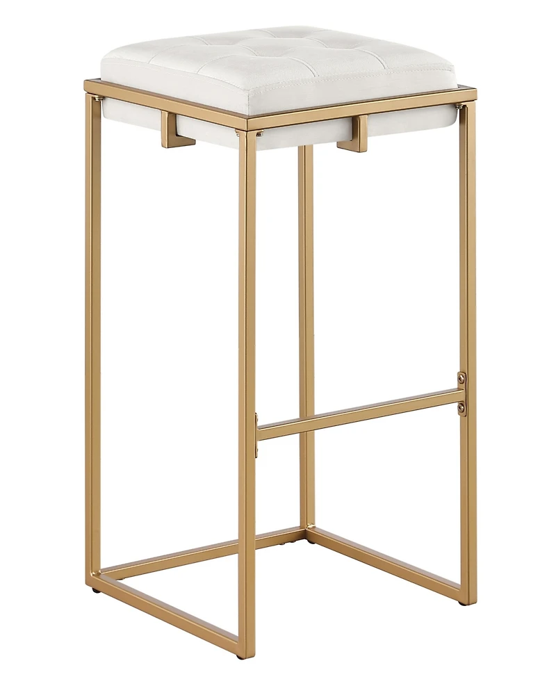 Coaster Home Furnishings Nadia 2-Piece Square Metal Padded Seat Bar Stool Set