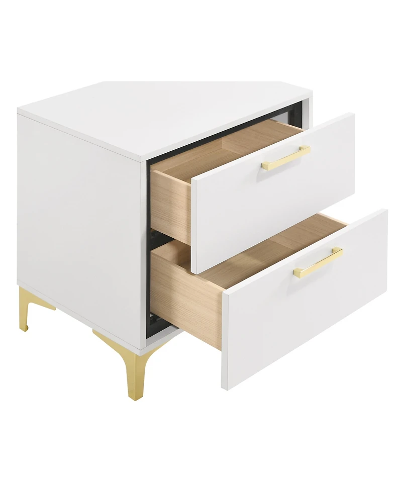 Coaster Home Furnishings Kendall 24.75" Asian Hardwood 2-Drawer Nightstand
