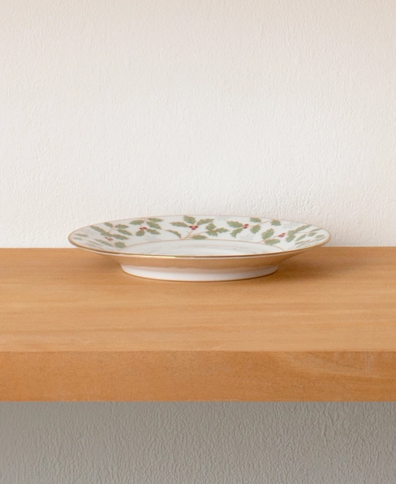 Holly Berry 6" Saucer, Set of 4