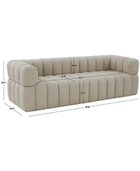 Calyna 90" Channel Tufted Boucle Sofa