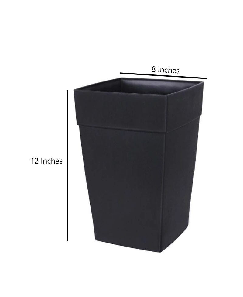 Dcn (DCN350836) Harmony Self-Watering Tall Patio Planter, Black