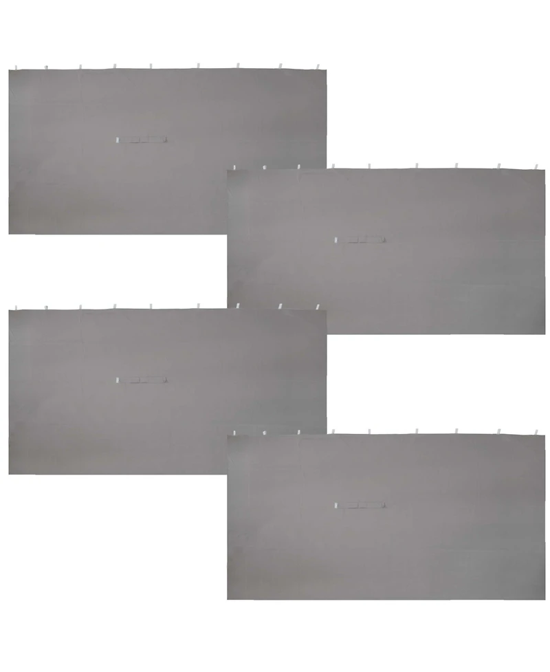 10-Foot x 13-Foot Gazebo 4-Piece Polyester Sidewall Set - Outdoor 125 Inches Wide x 77 Inches Tall Polyester Fabric Gazebo Curtains Only
