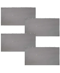 10-Foot x 13-Foot Gazebo 4-Piece Polyester Sidewall Set - Outdoor 125 Inches Wide x 77 Inches Tall Polyester Fabric Gazebo Curtains Only