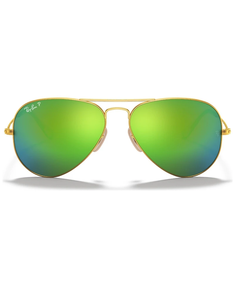 Ray-Ban Polarized Sunglasses, RB3025 Aviator Mirror