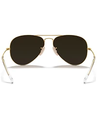 Ray-Ban Unisex Polarized Aviator Mirror Sunglasses, RB3025
