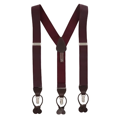 Trafalgar Men's Classic Solid Color 38mm Convertible Suspenders