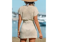 Cupshe Women's Storyteller Cutout V-Neck Cover-Up Dress