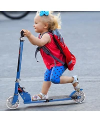 Folding Aluminum 2 Wheel Kids Kick Scooter Adjustable Height Led Light Up