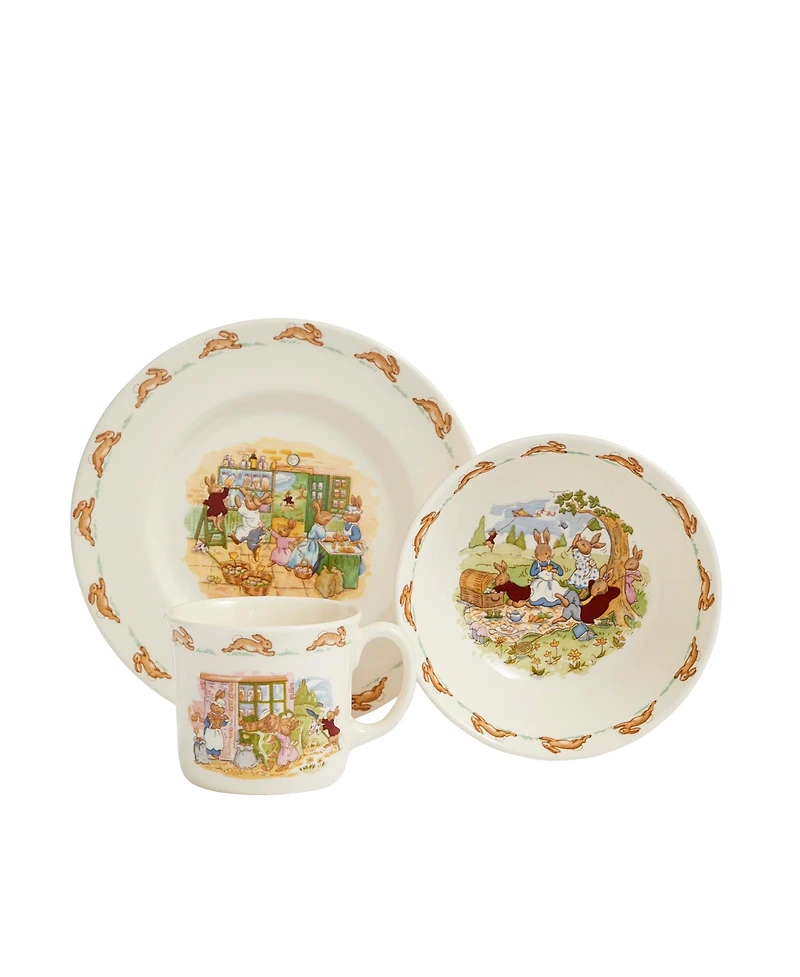 Royal Doulton Bunnykins Childrens Bowl, Plate & Mug 3-Piece Set
