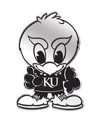 Wincraft Kansas Jayhawks Free-Form Chrome Auto Emblem Decal