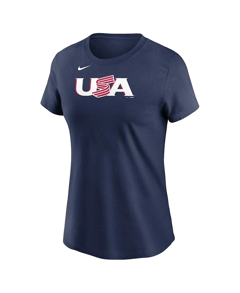 Women's Nike Nolan Arenado Navy Usa Baseball 2023 World Baseball Classic Name and Number T-shirt