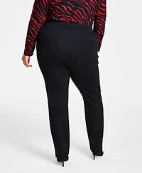 I.n.c. International Concepts Plus Size High Rise Pull-On Straight-Leg Pants, Created for Macy's