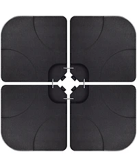 Costway 20'' Patio Offset Umbrella Base Stand Water Filled Base Weights Sand Plate Set