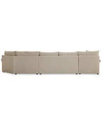 Closeout! Wrenley 166" 3-Pc. Fabric Cuddler Chaise Sectional Sofa, Created for Macy's