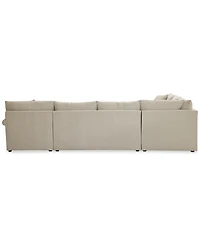 Closeout! Wrenley 138" 5-Pc. Fabric Modular Sleeper Chaise Sectional Sofa, Created for Macy's
