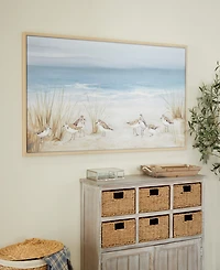 Rosemary Lane Canvas Bird Framed Wall Art with Silver-Tone Frame, 55" x 2" x 27"