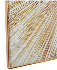 CosmoLiving by Cosmopolitan Porcelain Radial Starburst Framed Wall Art with Gold-Tone Aluminum Frame, 39.50" x 2" x 39.50"