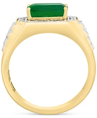 Effy Men's Emerald (3 ct. t.w.) & Diamond (1/2 ct. t.w.) Ring in 14k Gold