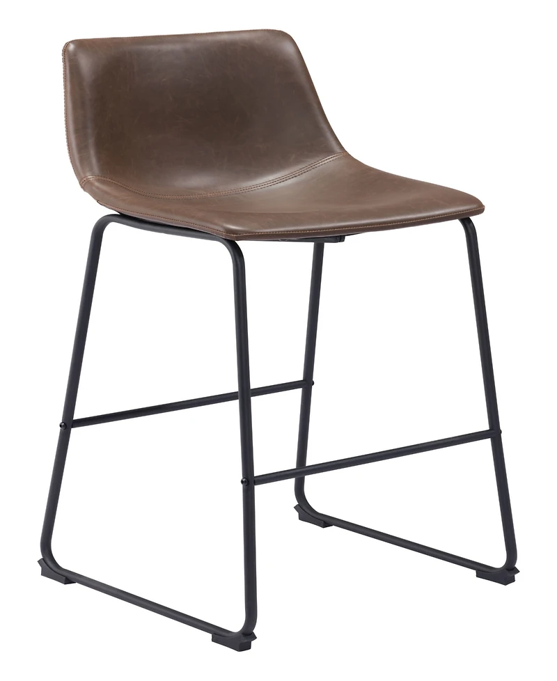 Zuo 39" each, Set of 2 Steel, Polyurethane Smart Bar Chair