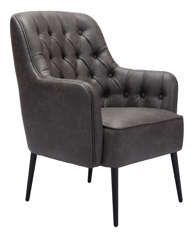 Zuo 35" Steel, Polyester Tasmania Boho Chic Accent Chair