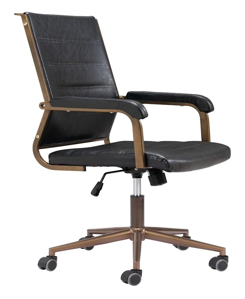 Zuo 41" Steel, Polyurethane Auction Swivel Base Office Chair