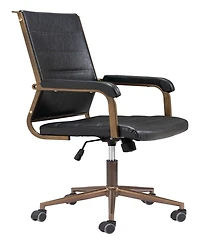Zuo 41" Steel, Polyurethane Auction Swivel Base Office Chair