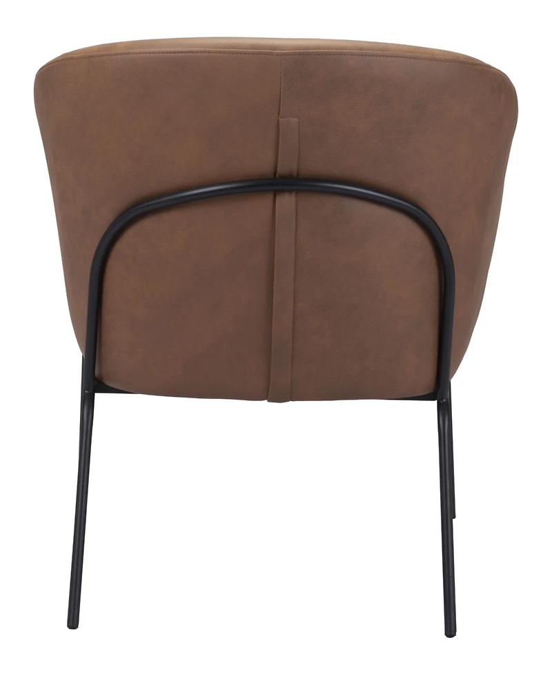 Zuo 30" Steel, Polyester Quinten Boho Chic Accent Chair