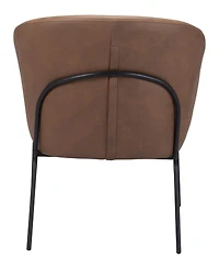 Zuo 30" Steel, Polyester Quinten Boho Chic Accent Chair