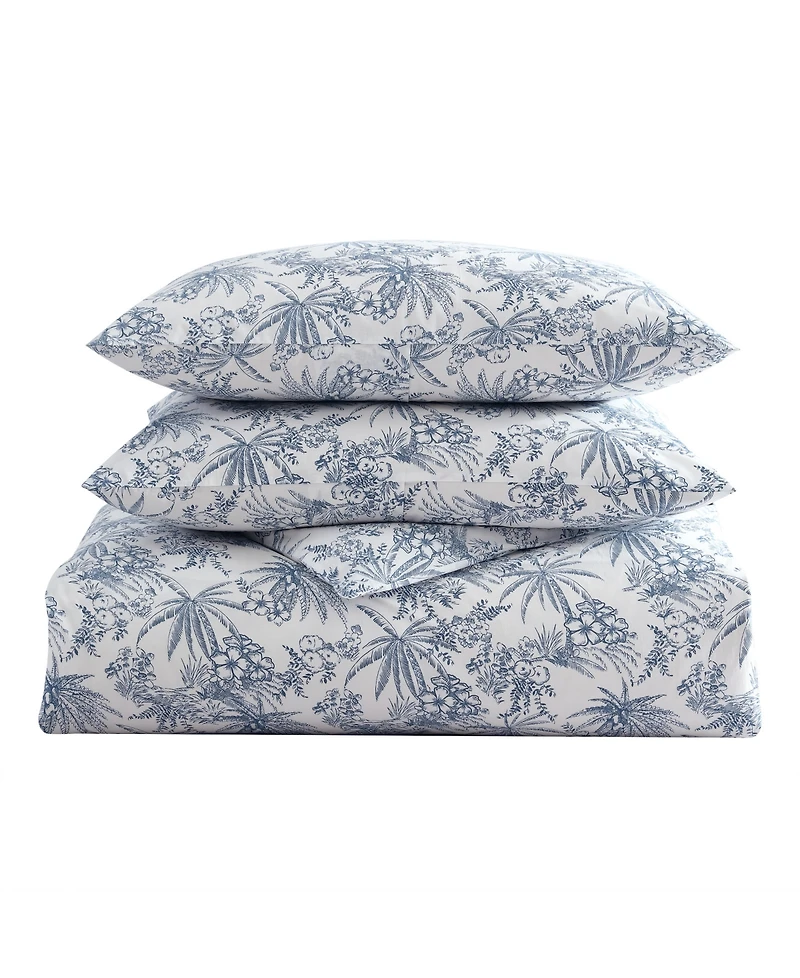 Tommy Bahama Home Pen And Ink Cotton 3 Piece Duvet Cover Set