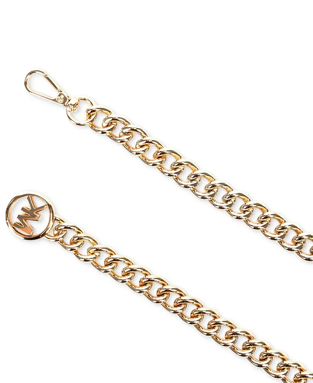 Michael Kors Chain Link Circle Logo Lock Belt- Gold Michael Kors Women Gold MK Logo Metal Chain Belt 551746c  main image 2