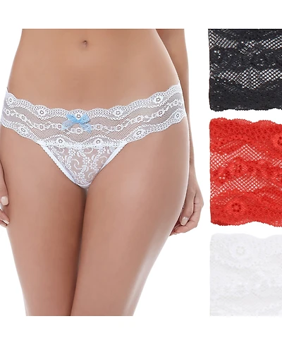 b.tempt'd by Wacoal Women's 3-Pk. Lace Kiss Thong Underwear 970582
