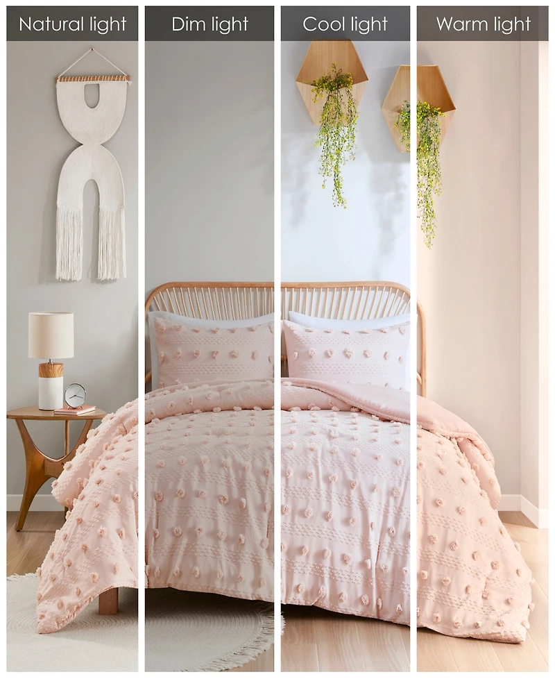 Intelligent Design Lucy Clip Jacquard 3-Piece Comforter Set