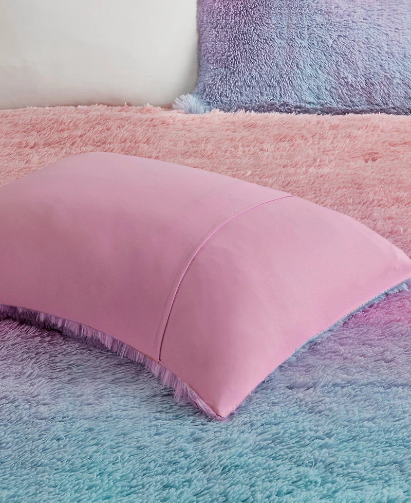 Intelligent Design Primrose Ombre Shaggy Faux Fur 3-Piece Comforter Set, Twin/Twin Xl