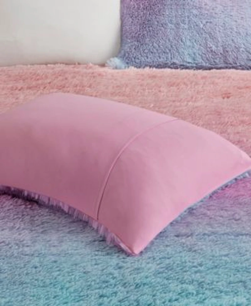 Intelligent Design Primrose Ombre Shaggy Faux Fur Comforter Set