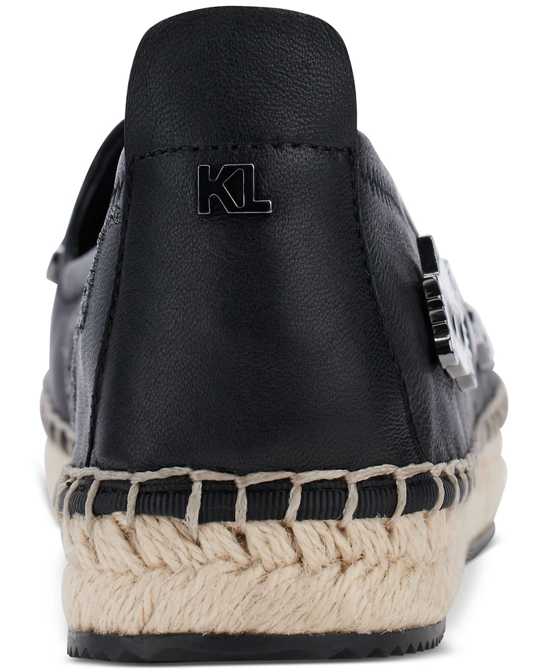 Karl Lagerfeld Paris Women's Michaela Embellished Slip-On Espadrille Flats