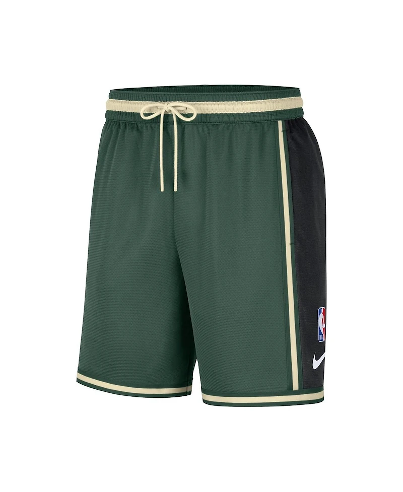 Men's Nike Hunter Green Milwaukee Bucks Pre-Game Performance Shorts