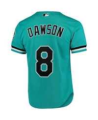 Men's Mitchell & Ness Andre Dawson Teal Florida Marlins Fashion Cooperstown Collection Mesh Batting Practice Jersey