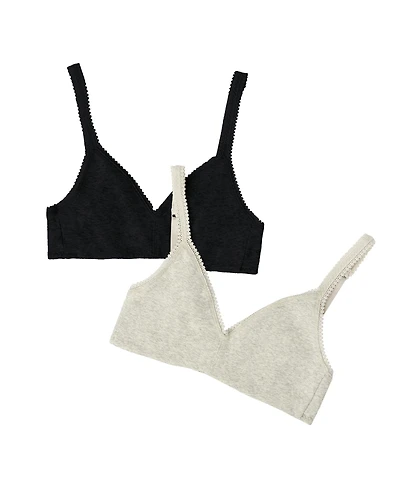 On Gossamer Women's Cabana Cotton Bralette, Pack of 2, 010404P2