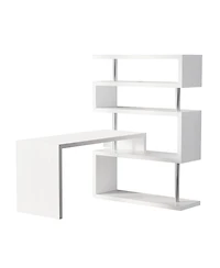 Homcom Rotating Core Hobby Desk 4 Tier Hollow Combo Computer Table Display Shelf