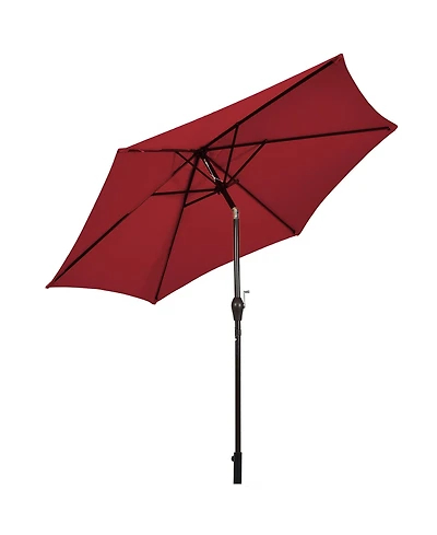9Ft Outdoor Market Patio Table Umbrella Push Button Tilt Crank Lift