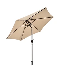 9Ft Outdoor Market Patio Table Umbrella Push Button Tilt Crank Lift