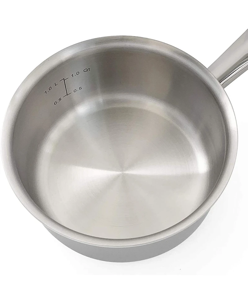 Megacasa 1.6 Quart Triple-Ply Stainless Steel Saucepan with Lid