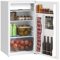 Homcom 3.2 Cu.Ft Compact Refrigerator with Adjustable Thermostat,