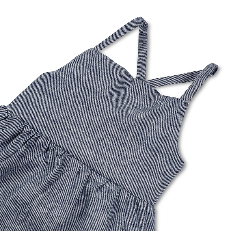 Hope & Henry Baby Girls Organic Cotton Sleeveless Knit Flounce Sundress