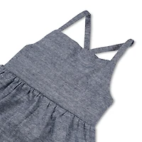 Hope & Henry Baby Girls Organic Cotton Sleeveless Knit Flounce Sundress